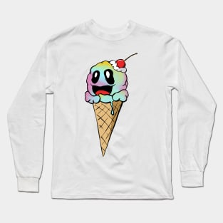 Ice Cream Kaiju (Cone, Rainbow) Long Sleeve T-Shirt